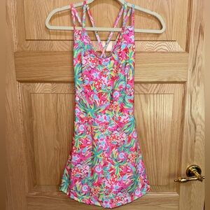 Bright Floral Athletic Dress with Shorts by Monetti